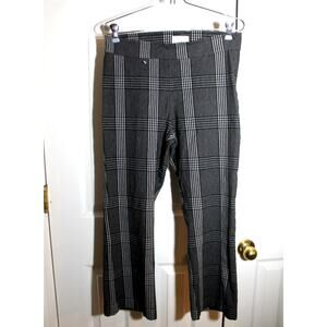 Avenue Montaigne Leo Gray Plaid Grid Flannel Pants sz 10